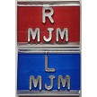 SOMETIMES THE MARKER WILL COME HORIZONTAL BECAUSE THE THREE INITIALS WILL NOT FIT THE OTHER WAY. (R in Red / L in Blue) 